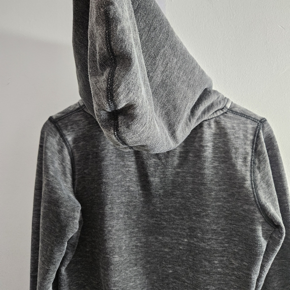Zen By J. America Burn't Out Gray Hooded Sweatshirt - Picture 6 of 13
